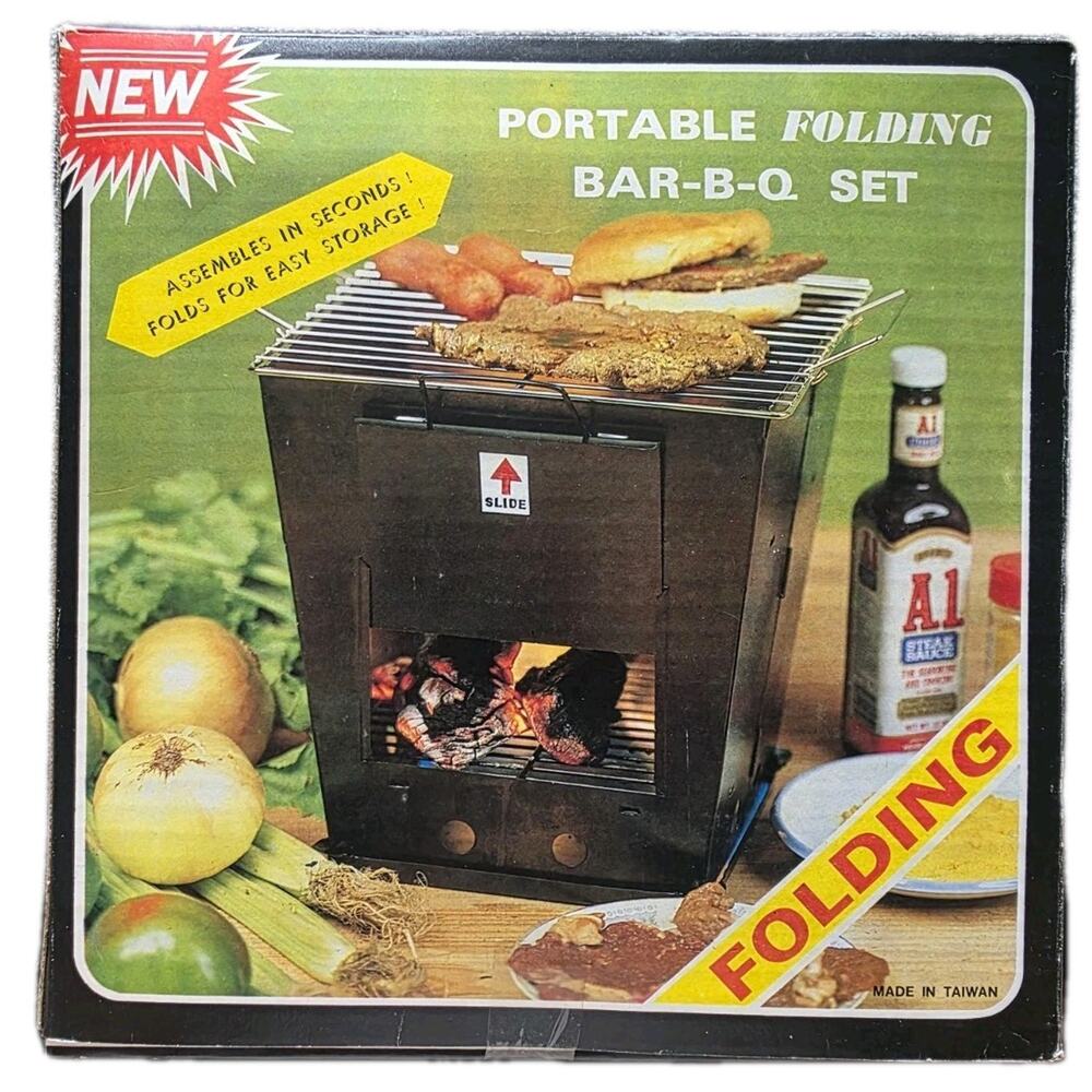 BBQ Stove, Portable/Folding, Wood Or Charcoal, Easy To Carry, Forrest Friendly
